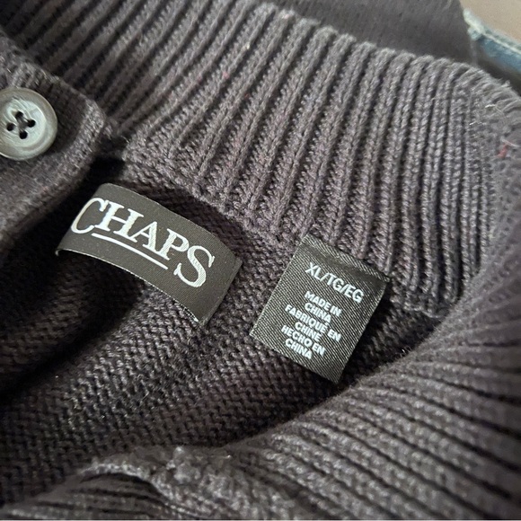 CHAPS Fairisle Polar Bear Mock Neck Sports Sweater XL - Picture 5 of 5